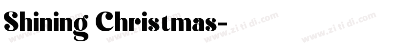 Shining Christmas字体转换